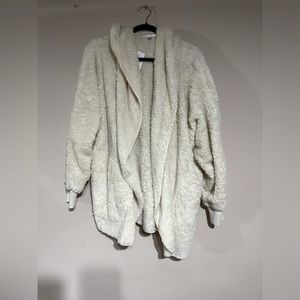 NWT Oversized faux fur hooded cardigan